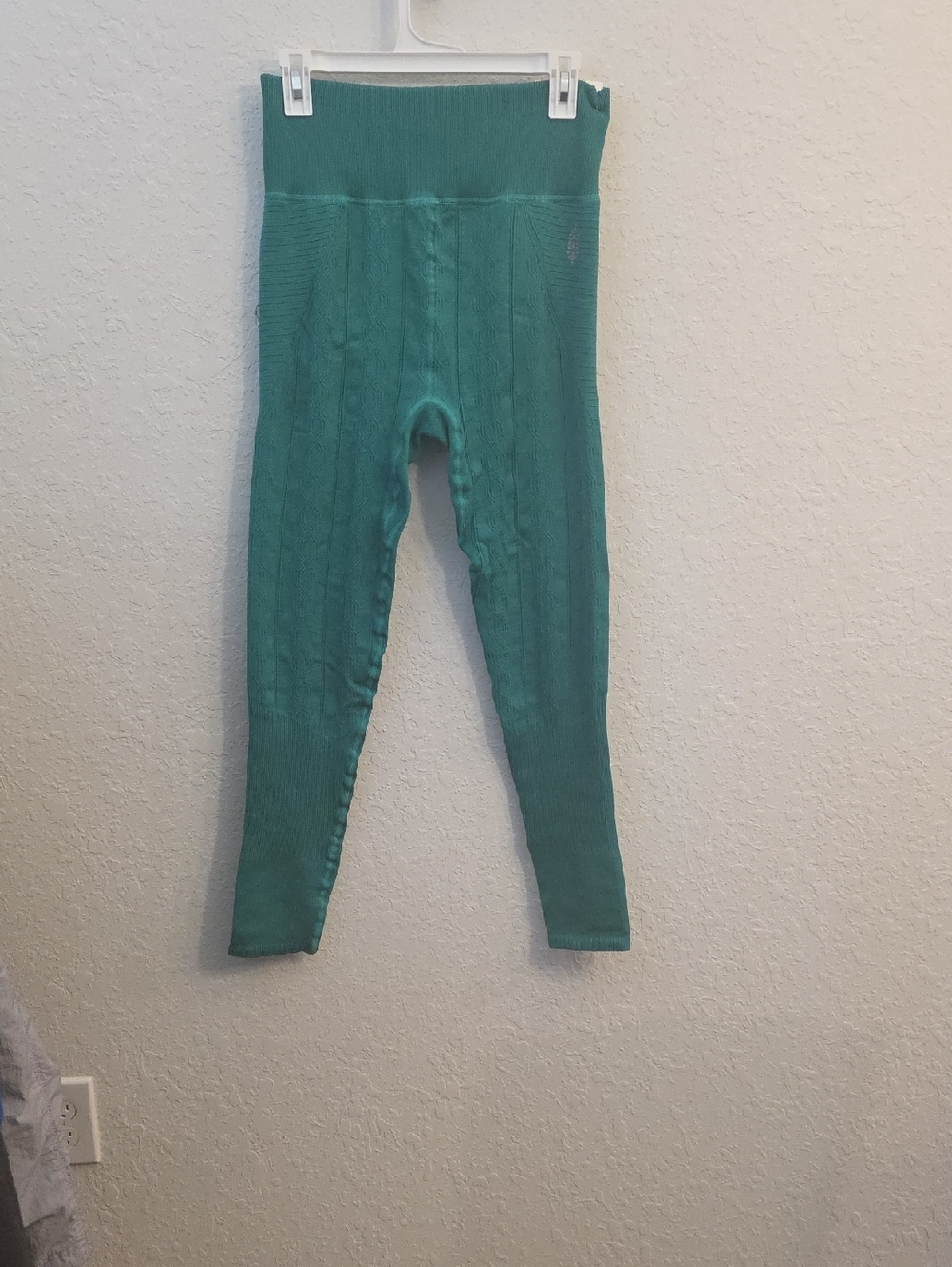 Free People Ribbed Knit Leggings - Teal